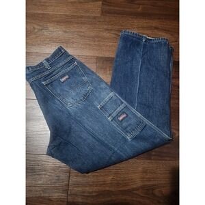 Dickies Skateboarding Carpenter Denim Jeans Dark Navy Utility Size 36x32 Regular